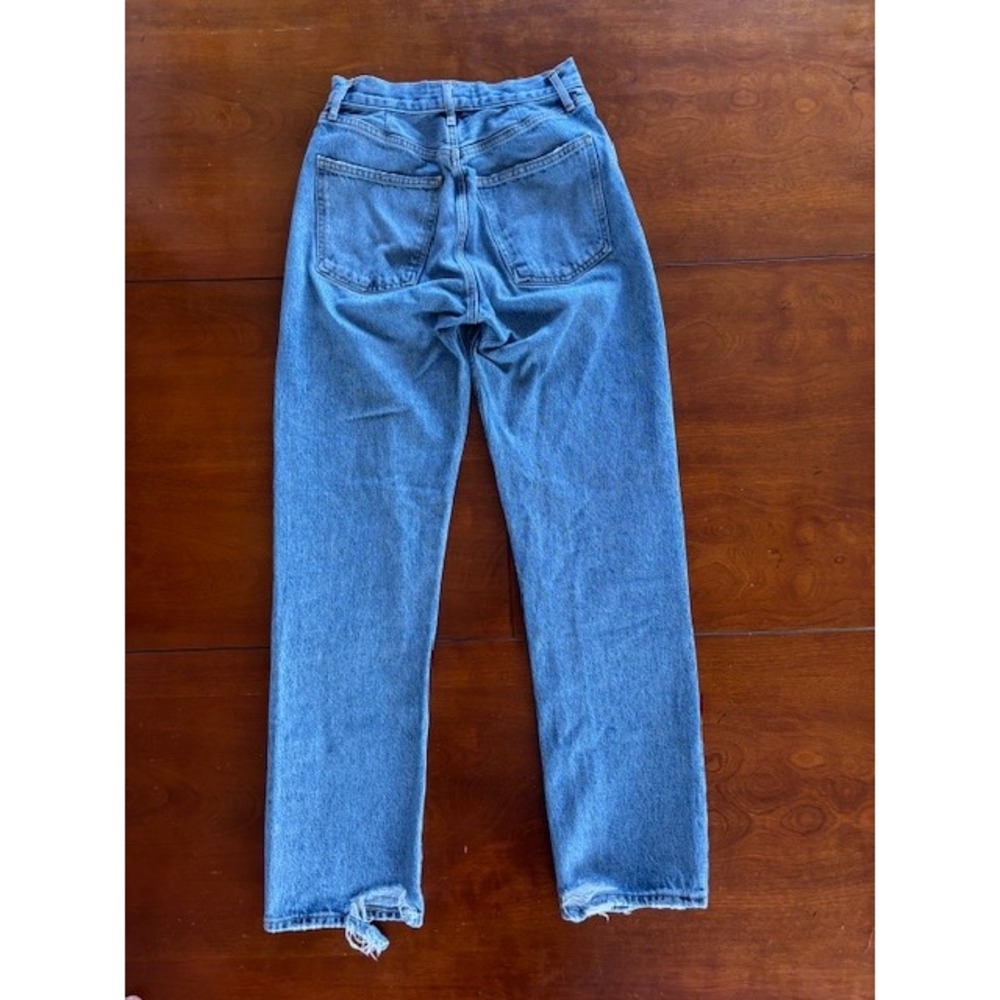AGOLDE 90s Pinch Waist High Rise Straight Leg Jeans Light Blue Denim Size 26 - Picture 4 of 16